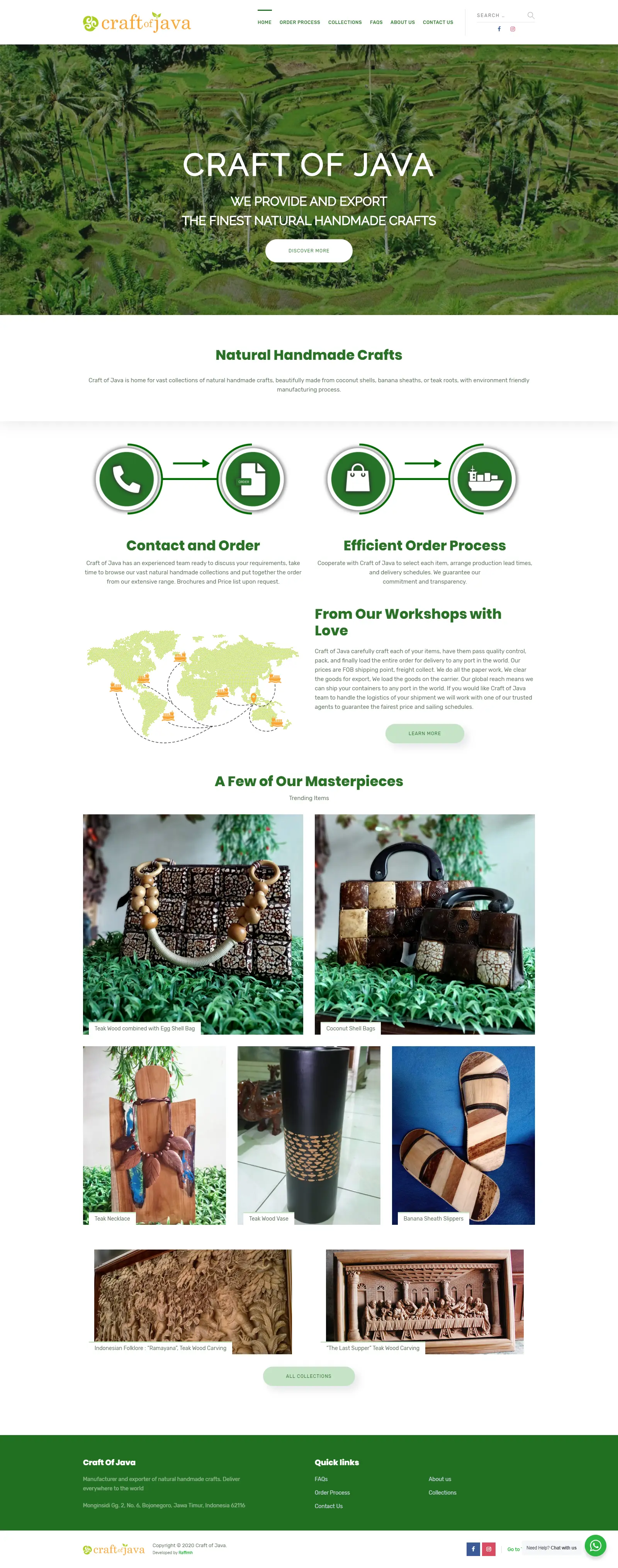 Tampilan website Craft of Java